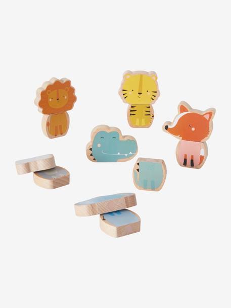 Magnetic Animals - FSC® Certified Wood Multi+PINK LIGHT SOLID WITH DESIGN 