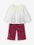 Blouse and trousers set for baby girls raspberry pink 
