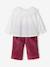 Blouse and trousers set for baby girls raspberry pink 