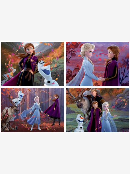 Set of 4 Progressive Puzzles, 50 to 150 Pieces, Disney® Frozen 2, by EDUCA Light Pink 