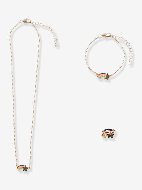 Rainbow star jewellery set KONGES SLØJD rose 