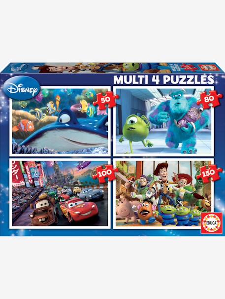 Pack of 4 Progressive Puzzles, 50 to 150 Pieces, Multi 4 Disney® Pixar EDUCA Dark Blue 