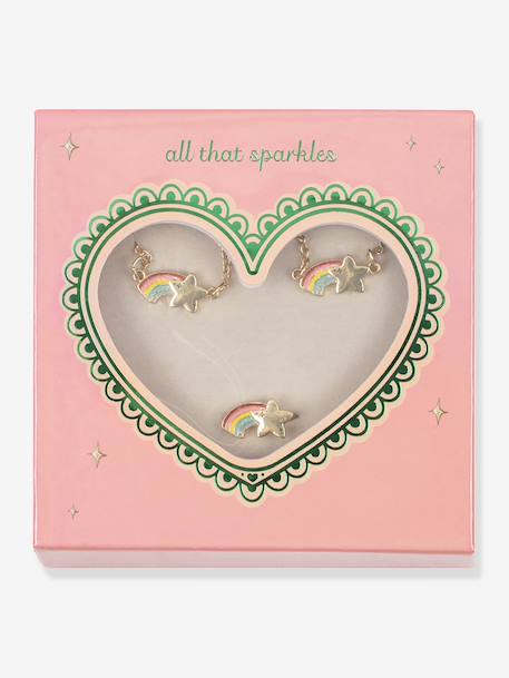 Rainbow star jewellery set KONGES SLØJD rose 
