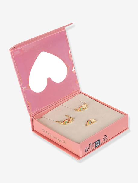 Rainbow star jewellery set KONGES SLØJD rose 