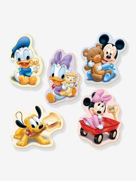 Set of 5 Progressive Puzzles, 3-5 Pieces, Disney® Mickey Mouse, by EDUCA Light Blue 
