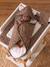Customisable doll bath cape brown 