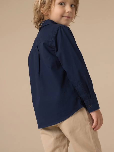 Long-sleeved shirt for boys navy blue 
