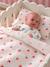 Blanket + Pillow for Dolls, in Cotton Gauze beige+caramel+printed pink+rose+White+yellow 