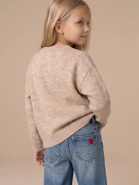 Cardigan for girls beige 