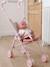 Large Lightweight Pushchair for Baby Dolls black+ecru+rose 