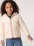 Lightweight puffer jacket for girls dusky pink+vanilla 