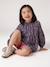 Printed blouse for girls anthracite+vanilla 
