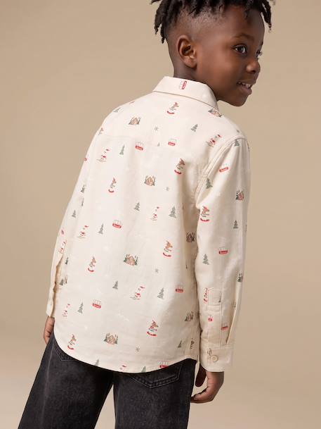 Flannel shirt for boys ecru 