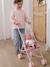 Large Lightweight Pushchair for Baby Dolls black+ecru+rose 