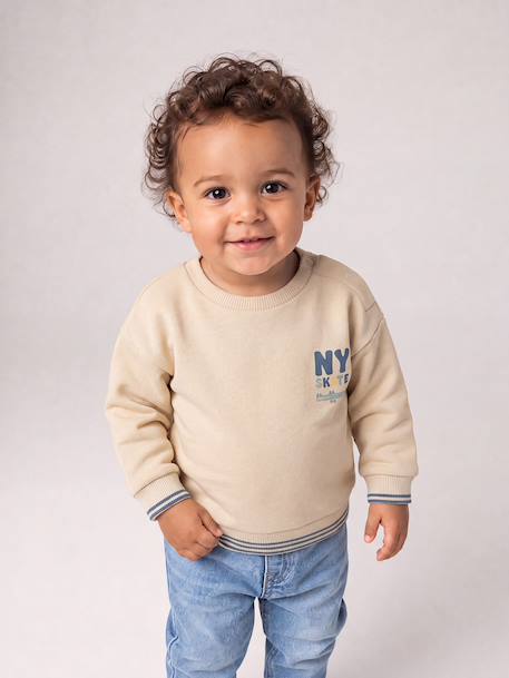 Sweatshirt and jeans set for baby boys vanilla 