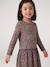 Long Sleeve Printed Dress for Girls anthracite+rose+sand beige 