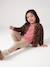 Knitted Cardigan with Animal Pattern, for Girls brown+chocolate+ecru+green 