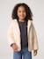 Lightweight puffer jacket for girls dusky pink+vanilla 