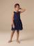 Dress and cardigan set for girls navy blue 