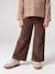 Wide Corduroy Trousers for Girls anthracite+BROWN MEDIUM SOLID+chocolate+khaki+mauve+plum+rose 