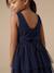 Dress and cardigan set for girls navy blue 