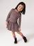 Long Sleeve Printed Dress for Girls anthracite+rose+sand beige 
