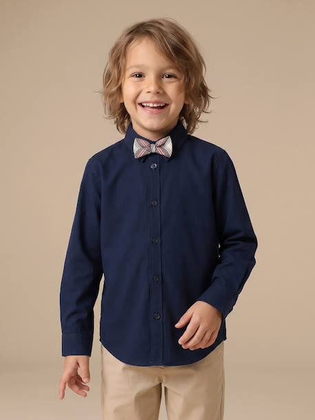 Long-sleeved shirt for boys navy blue 