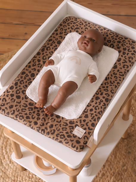 Doll changing mat brown 