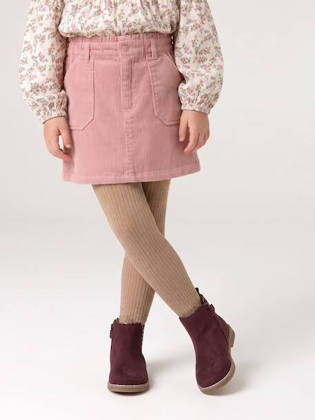 Skort for girls camel+mauve+navy blue 