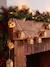 Wooden house LED fairy lights beige 