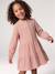 Polka Dot Dress in Cotton Gauze for Girls fir green+pecan nut+plum+sage green 