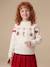 Christmas knitwear with long sleeves for girls ecru 
