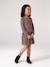 Long Sleeve Printed Dress for Girls anthracite+rose+sand beige 