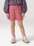 Corduroy Shorts with Heart Pockets, Easy To Slip On, for Girls khaki+navy blue+old rose+rose 