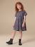 Girl's velvet and sequin dress red+rose+silver 