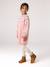 Jacquard knit dress with long sleeves for girls camel+rosy+sage green 