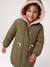 Reversible parka for girls khaki+navy blue 
