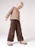 Wide Corduroy Trousers for Girls anthracite+BROWN MEDIUM SOLID+chocolate+khaki+mauve+plum+rose 