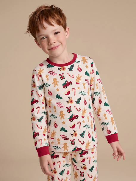 Christmas pyjamas for boys ecru 