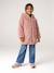 Reversible parka for girls khaki+navy blue 
