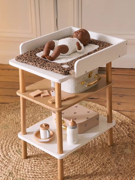 Doll changing mat brown 