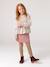 Printed blouse for girls anthracite+vanilla 