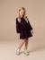 Long-sleeved sequin dress for girls plum 
