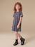Girl's velvet and sequin dress red+rose+silver 