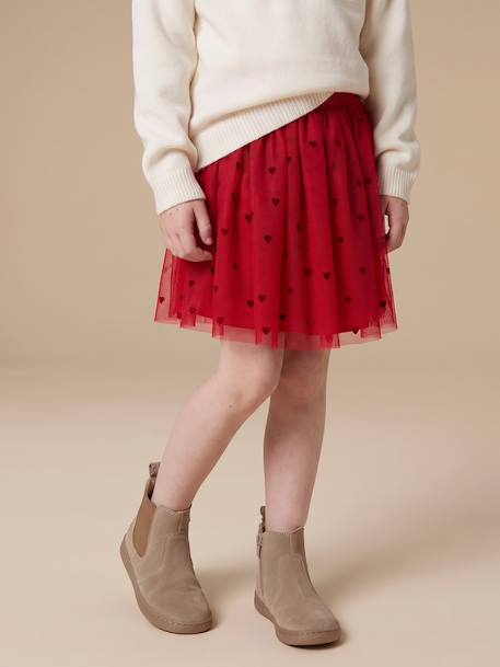 Tulle skirt for girls red 