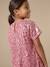 Girl's velvet and sequin dress red+rose+silver 