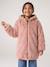 Reversible parka for girls khaki+navy blue 
