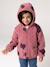 Girls' floral pop hooded sherpa jacket ecru+mauve+vanilla 