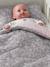 Blanket + Pillow for Dolls, in Cotton Gauze printed pink+White+yellow 