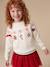 Christmas knitwear with long sleeves for girls ecru 